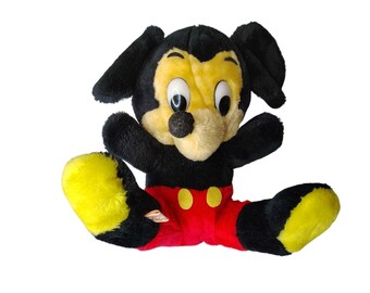 Peluche vintage di Topolino Walt Disney, ritagli triturati, Corea, peluche