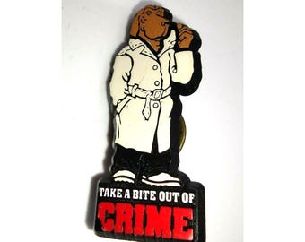 McGruff the Crime Dog Take A Bite Out Of Crime Collectible Pendant Lapel Hat Pin
