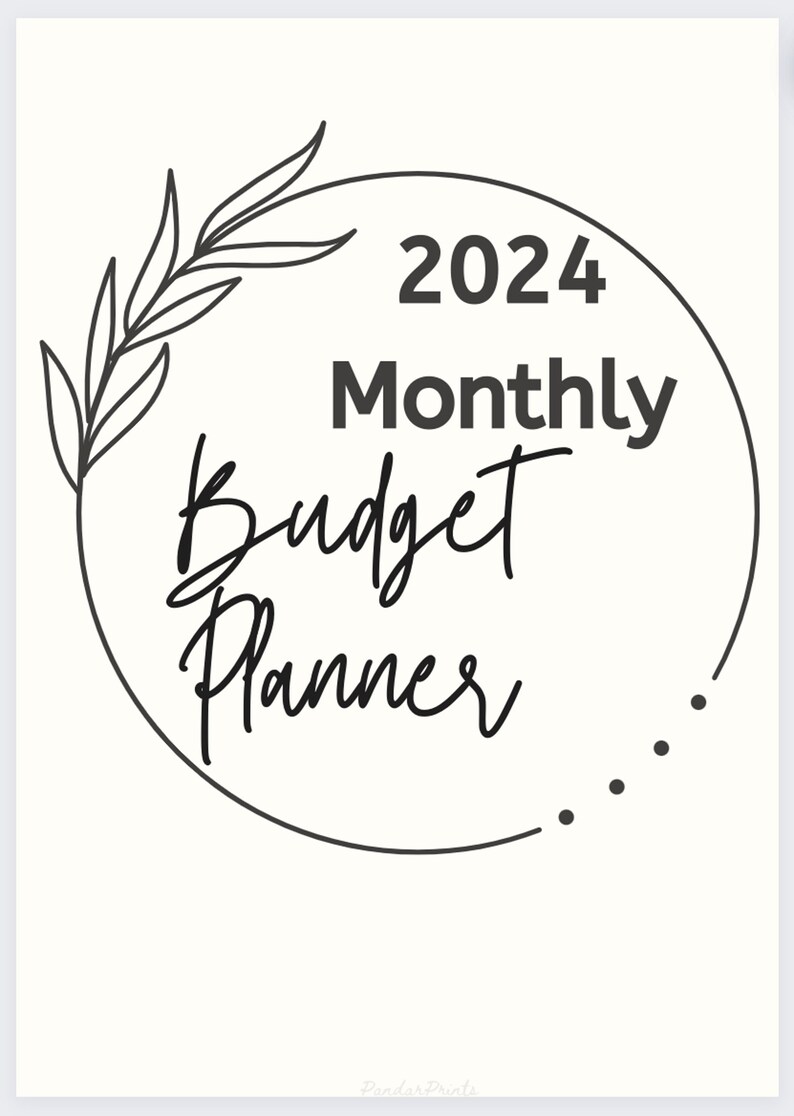 Printable 2024 Monthly Budget Planner Etsy