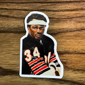 Adesivo Walter Payton, Adesivi Chicago Bears, Adesivi Chicago, NFL