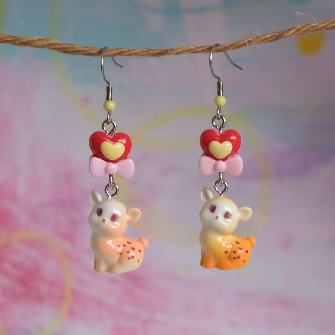 Delicate Little Deer Earrings - Etsy