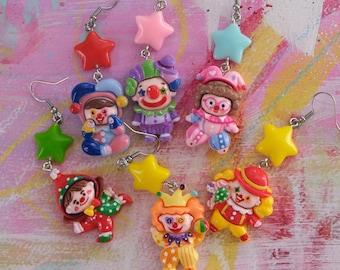 Creepy Clown Superstars earrings