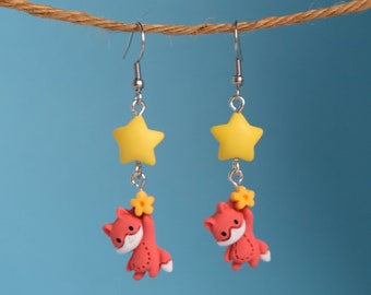 Cosmic Star Foxes Earrings