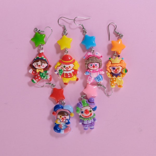 Creepy Clown Superstars earrings