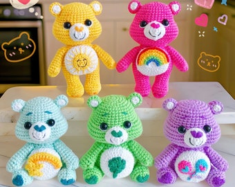 Adorable bear crochet pattern, Bear amigurumi, English PDF, Instant download