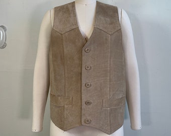 Vintage 90s GAP Fawn Suede Vest