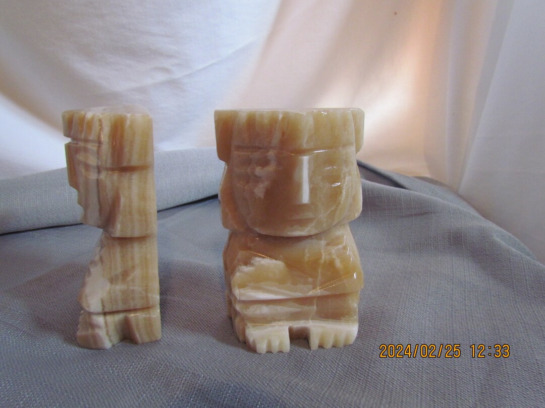 Aztec Bookends Onyx - Etsy