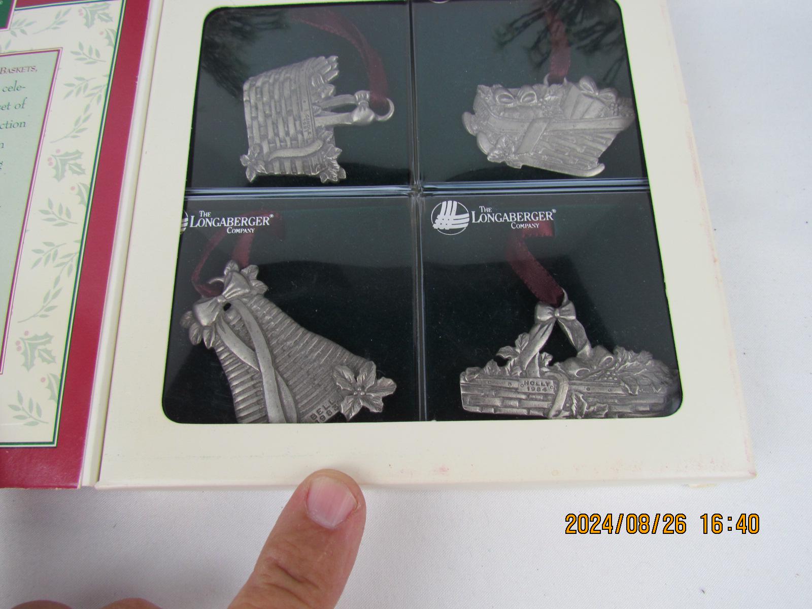 Longaberger Commemorative Christmas Collection. Basket Ornament's