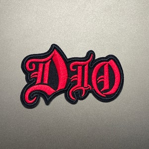 DIO Heavy Metal Band Patch Embroidered Logo Iron On 2.75x4 Inch