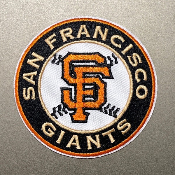 Aufnäher der San Francisco Giants, bestickt, zum Aufbügeln, 7,6 x 7,6 cm