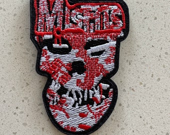 The Misfits Skull Patch Embroidered Iron 3x2.25 Inch