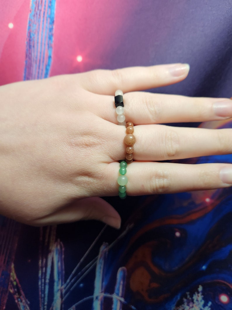 Crystal Bead Rings - Etsy