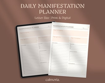 Manifestation Journal | Manifestation Planner | Undated Planner | Daily Planner | Gratitude Journal | Agenda | Law of Attraction | Goodnotes