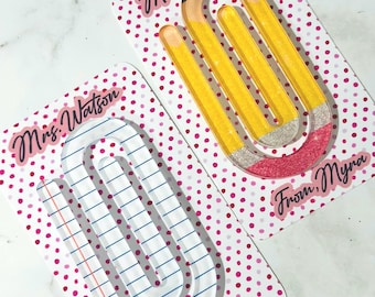 Personalized Jumbo Paperclip for Teacher Gift – Custom Name Clip, Teacher Appreciation, End of Year, Desk Accessory, Teacher Gift, Paperclip