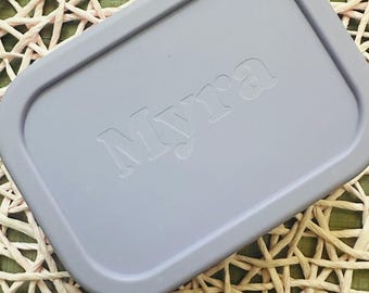 Custom Engraved Silicone Bento Box: 3-Compartment Lunch Box