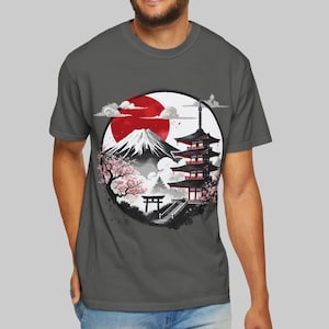 Mount Fuji T-Shirt: Japanese Pagoda Design, Comfort Colors Tee