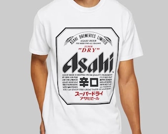 アサヒTシャツ EE027 レトロホワイト ユニセックス グラフィックT