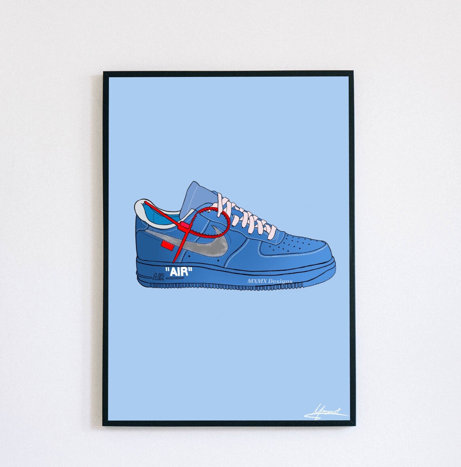 Off white blue air force sale