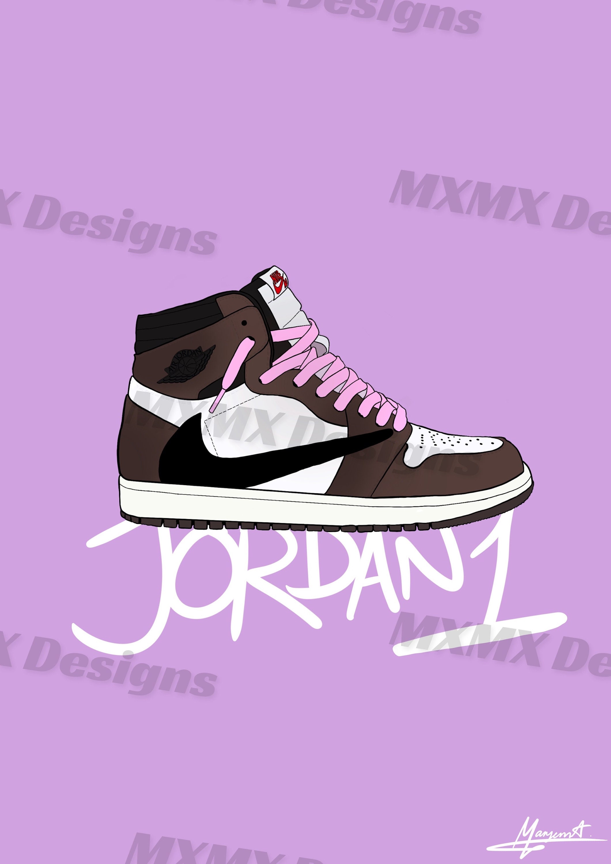 Travis Scott X Air Jordan 1 Retro Poster - Etsy