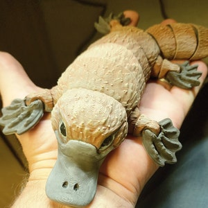 Australian Platypus- Articulated toy - Painted