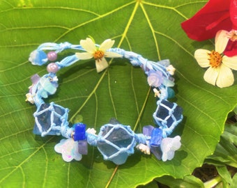 Haurora “Spring awaken” handmade raw crystal bracelet