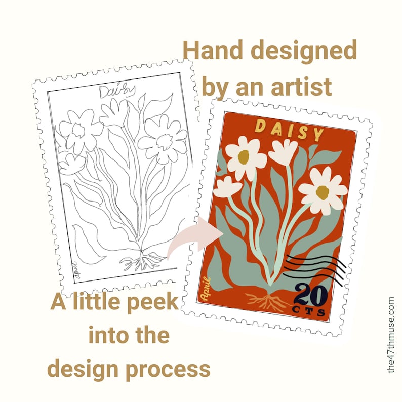 Birth Flower Stamp Stickers ,Choose your month, water bottle sticker, laptop decal, Water bottle Laptop Sticker. Vinyl Car Decal. Waterproof image 4