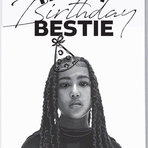 Miss Westie Happy Birthday Bestie Card