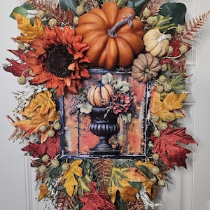 Fall swag, fall wreath, Thanksgiving swag, Harvest swag, Harvest wreath