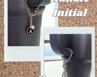 Tumbler Initial Charm Chain