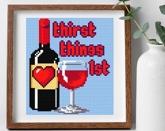 Dorst dingen 1e - grappig kruissteekpatroon - instant PDF-download