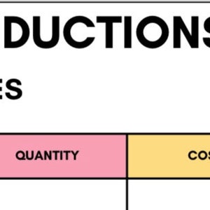 Itemized Deductions for Small Business Template - Etsy
