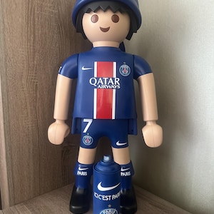 Playmobil XXL blue figure Footballer football fan team PSG Paris Saint Germain champions league
