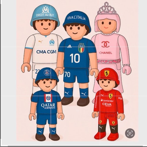 Figurine Playmobil XXL PSG Footballeur Avec Sa Bombe Aérosol