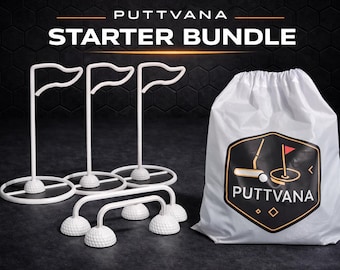 Putting Practice Kit | Golf Training Aid Bundle for Home & Office | Portable Indoor Putting System, Golf Gift