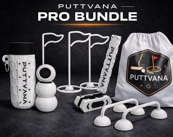 Complete Golf Putting Practice System | Indoor Training Aid Bundle with Putter & Tools | Portable Golf Simulator Alternative