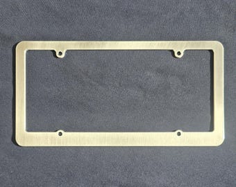 Aluminum License Plate Frame: CNC Machined, USA Made