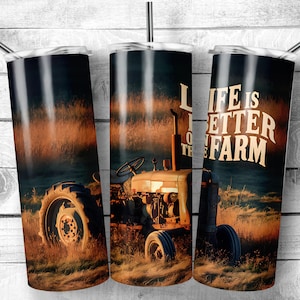 Life is Better on the Farm Life 20 oz Skinny Tumbler Sublimation Design Digital Download PNG Instant DIGITAL, Barn Rustic Ranch Tumbler Wrap