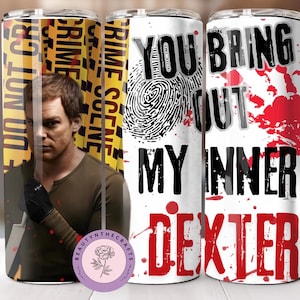 Dexter Tumbler Wrap, PNG, Skinny tumbler wrap, Digital Design, Sublimation, Tumbler designs
