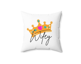 Wifey Pillow, Gift for Wife