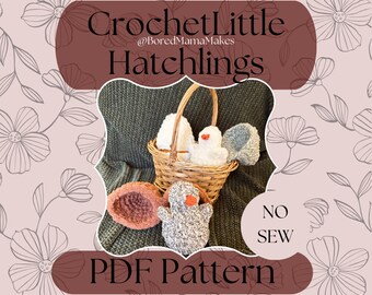 Petits nouveau-nés MOTIF au crochet PDF | Motif au crochet Poussin dans un oeuf | Peluche | Jouet pour bébé | Cadeau bébé