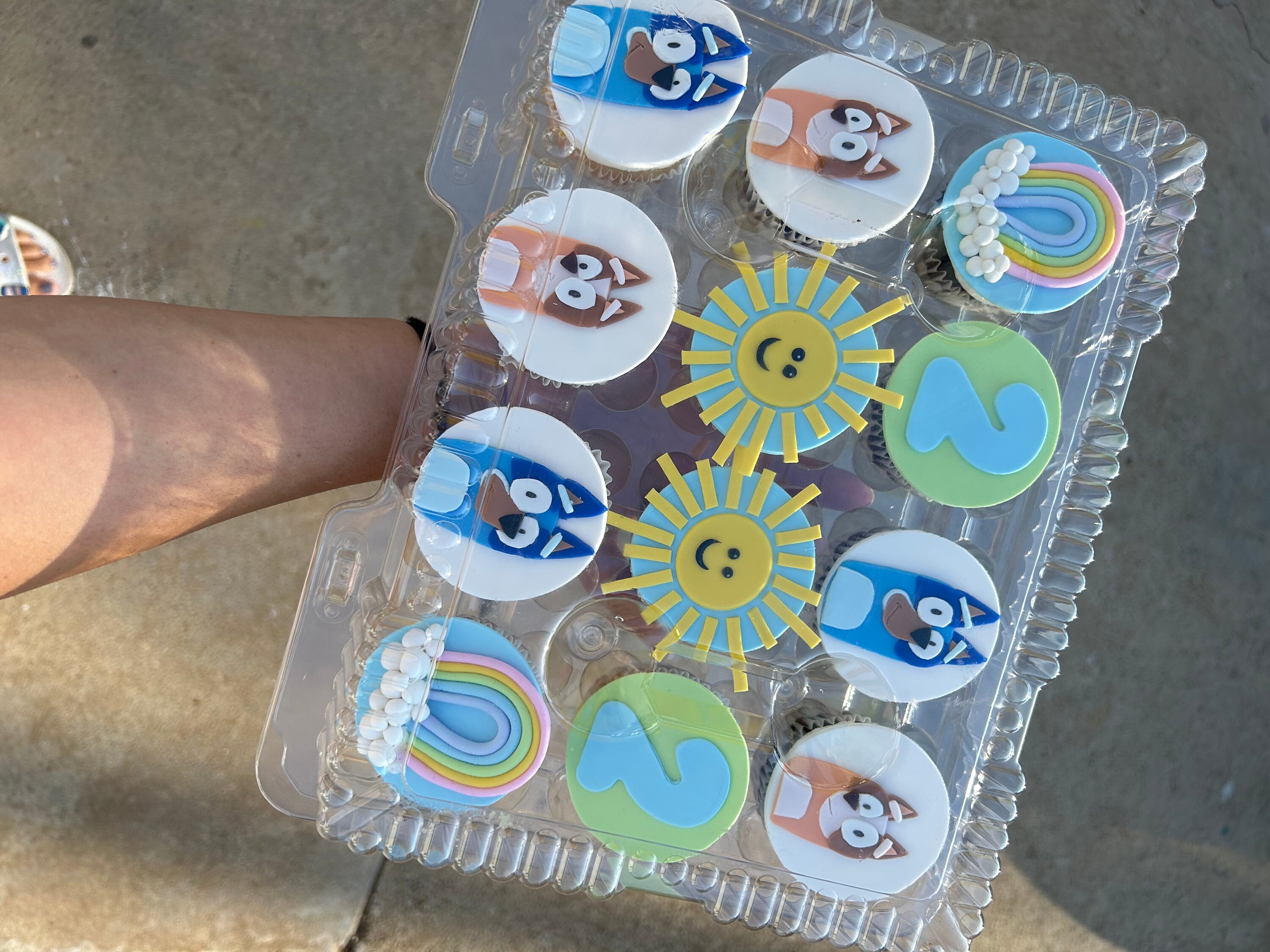 Bluey Cupcakes Toppers, Fondant Cupcakes Toppers Edible, Bluey Birthday