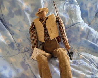 Cloth doll male fisherman