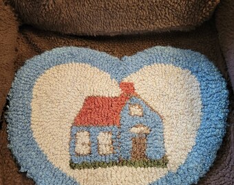 Heart Hooked Rug
