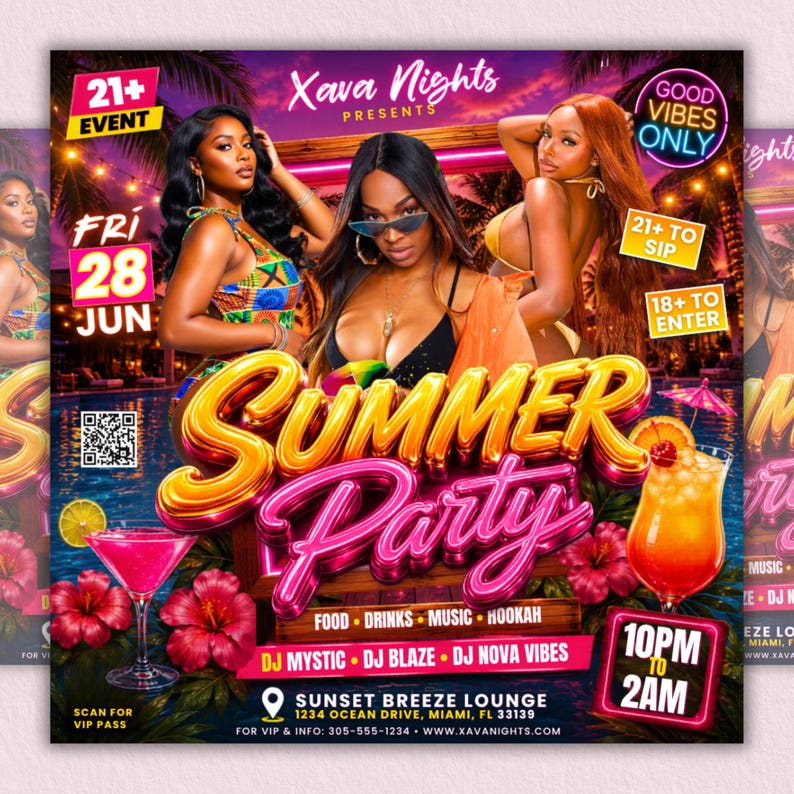 Pool Party Invite Flyer, Wet And Wild Summer Party Flyer, Dj Party Invitation, Club Flyer, Event Flyer, Urban Party Flyer, Editable Canva