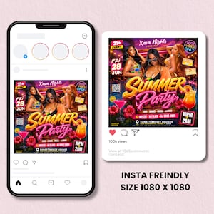 Pool Party Invite Flyer, Wet And Wild Summer Party Flyer, Dj Party Invitation, Club Flyer, Event Flyer, Urban Party Flyer, Editable Canva