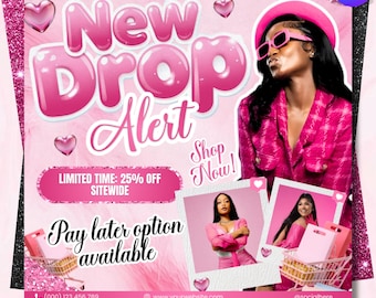 New Arrivals Flyer, Clothing Flyer, Boutique Sale Flyer, New Collection Flyer, Premade Fashion Flyer, Social Media Canva Editable