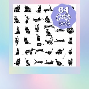 Cat SVG bundle files svg bundle clipart cricut svg bundle svg cat svg silhouette cut files svg bundle svg designs svg files for cricut