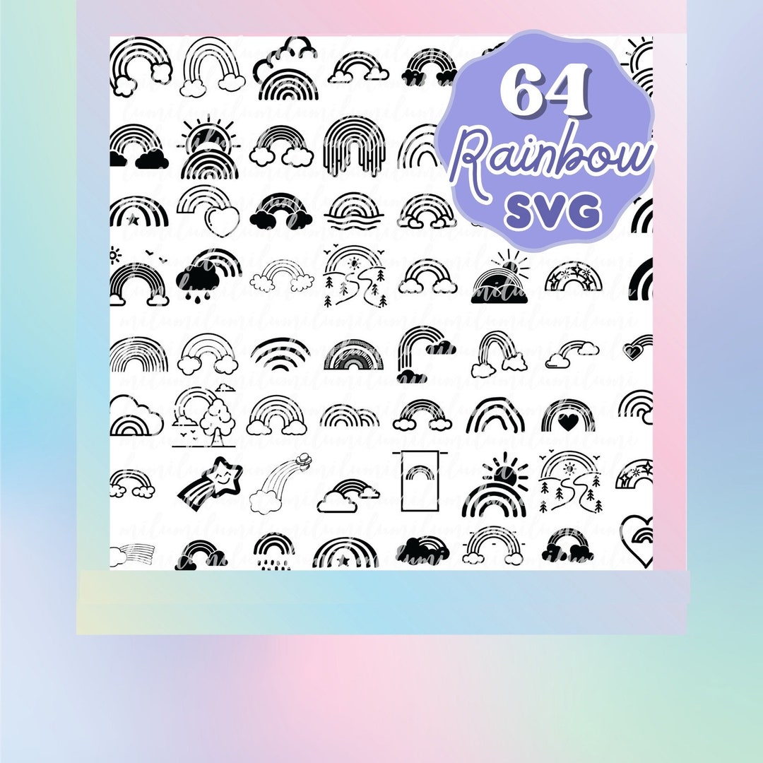 Rainbow SVG Bundle Files Svg Bundle Clipart Cricut Svg Bundle Svg ...