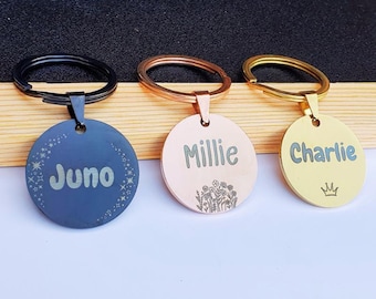 Free Engraved Dog Tag Double Side Silent Collar Tag Custom Collar Tag Personalized Cat Tag Cat ID Tag Dog ID Tag Dog Name Tag Pet Name Tag