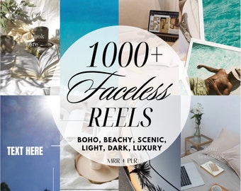 1000+ Faceless Boho, Luxury, Travel, Beach Reels Master Resell Rights and Private Label Rights Content Library Videos Instagram MRR PLR DFY